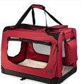 Hundetransportbox faltbar für Reise & Auto 70x52x50 stabile Transportbox Trage