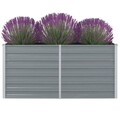 Hochbeet Gartenbeet Pflanzbeet Frühbeet Garten Verzinkter Stahl Grau 160x80x77cm