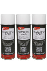 3x HEIZKÖRPERLACK SPRAY RAL 9010 weiss seidenmatt 400ml SCHNELLTROCKNEND