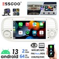 Für Fiat 500 2007-2015 7" Carplay Autoradio Android 13 64G GPS NAVI WIFI RDS Kam