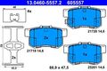 ATE 13.0460-5557.2 Bremsbelagsatz, Scheibenbremse passend für FIAT HONDA MG
