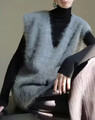 46 FARBEN 90% ANGORA Wolle Weste Strickweste Pullover SKI Pure Wool Knit Vest