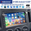 128G CarPlay Android15 DAB Autoradio Für VW Polo 9N Golf 4 Passat B5 T5 Navi RDS