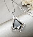 Damen Halskette Modeschmuck Collier lange Kette mit Anhänger Silber edel Schmuck