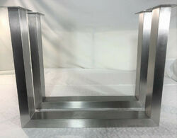 Tischgestell Edelstahl U-Form aus 100x60 Untergestell Tischuntergestell, 2 Stück