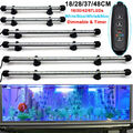 LED Aquarium Licht Beleuchtung Lampe Weiß Blau Leuchten mit Timer Unterwasser DE