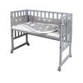 roba Stubenbett 'safe asleep®' 3 in 1,  'Little Stars', Beistellbett grau