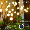 6X LED Solarleuchte Glühwürmchen Licht Lichterkette Solarlampe Außen Garten Deko