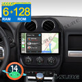 8Core 6+128GB Android14 CarPlay Autoradio GPS Navi BT Für Jeep Compass 2010-2016