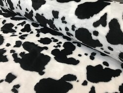 SPASS Kunstfell Stoff Tier Designs weiche Qualität pelzige KUH DALMATINISCH, ZEBRA 155 cm