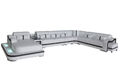 Leder Couch Polster Sitz Wohnlandschaft Design Modern Eck Garnitur Sofa mit USB