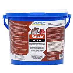 Schopf Ratzia Blocks 50 ppm - 3 kg Rattenköder Mäuseköder Rattengift Mäusegift