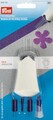 Prym Filznadelgriffset Pflaumenblau/Weiß für 78–90 mm Nadeln