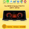 12,3" Android 14 Autoradio CarPlay 8-Kern 64GB GPS Navi Für BMW 5er F10 F11 NBT