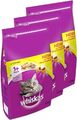 Whiskas 1+ Trockenfutter für erwachsene Katzen mit Huhn, 3 Beutel (3 x 3,8 kg)...