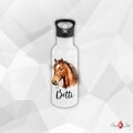 Personalisierte Trinkflasche mit Namen Thermobecher Pferde Geschenkidee_0029E