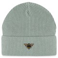 Stickmotiv Hummel Lustiges Tier Design Bio Fisherman Beanie Mütze, One size