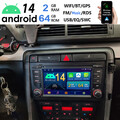 Für Audi A4 S4 RS4 B6 B7 B8 SEAT EXEO 64G Android 14 Autoradio Navi RDS Carplay