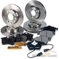 ATEC BREMSSCHEIBEN+BREMSBELÄGE VORNE+HINTEN FÜR AUDI A4 8E B6 B7 A4 CABRIO 8H