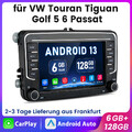 7" Android 13 Auto Radio Carplay GPS 128G für VW GOLF 5 6 Passat Touran EOS Polo