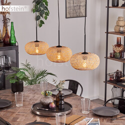 Ess Schlaf Wohn Zimmer Beleuchtung Bambus Hänge Pendel Lampe Leuchte Boho Style