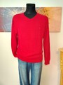 TOMMY HILFIGER - sehr schöner Feinstrick-Pullover Gr.L/G in rot - Baumwolle