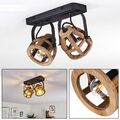 Decken Lampen Holz/schwarz Flur Strahler Vintage Wohn Schlaf Zimmer Beleuchtung 