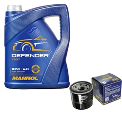 Ölwechsel Set 5 Liter MANNOL Defender 10W-40 + SCT Ölfilter Service 10164118