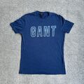 GANT Herren Retro T-Shirt Kurzarm Medium Regular Fit Classic Logo 6417 Blau