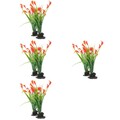  Set of 4 Aquarium Pflanze Aquariumzubehör Gefälschte Pflanzen Für