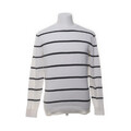 Tom Tailor, Strickpullover, Größe: M, Weiß/Schwarz, Baumwolle, Streifen #WMu