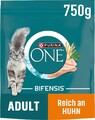 PURINA ONE BIFENSIS Adult Katzenfutter trocken, reich an Huhn, 6er Pack (6x750g)