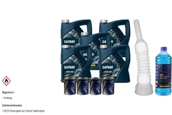 20L MANNOL Motoröl Safari 20W-50 API SL/CF inkl. Additiv Auslaufschlauch