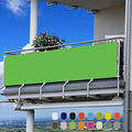 Balkon Sichtschutz Balkonbespannung Wasserdicht Winddicht UV-Schutz Grün Neu