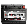 HR HiPower Autobatterie 12V 77Ah 750A/EN ersetzt 63 65 66 70 72 74 75 80 Ah
