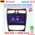 Carplay Für Mercedes Benz CLK W209 W203 Autoradio Android GPS Navi 8 Kern 4+64GB