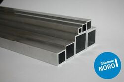 Aluminium Vierkantrohr Quadratrohr AlMgSi0,5 Alurohr Aluprofil Alu Modellbau15x15x2 - 30x30x3 / Länge 50 mm - 2000 mm