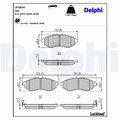 DELPHI Bremsbelagsatz, Scheibenbremse LP3594 für CHEVROLET