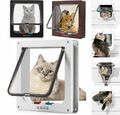 Katzenklappe Katzentür Hundeklappe 4 Wege Magnet-Verschluss für Katzen S/M/L/XL