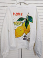 Sweater Pullover Sweatshirt mit Print Zitronen offwhite onesize bis 42
