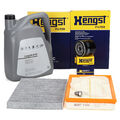 HENGST Filterset 3-tlg + 5L ORIGINAL 0W30 Motoröl für VW GOLF 4 LEON 1M 1.6 16V
