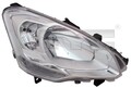 Hauptscheinwerfer TYC 20-11752-05-2 für PEUGEOT CITROËN B9 PARTNER BERLINGO 100