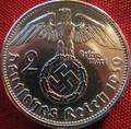 Deutschland 2 Reichsmark 1939 Jahr - Beginn des Zweiten Weltkriegs - Silbermünze III REICH