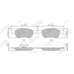 1x ORIGINAL® Jurid 573779J Bremsbelagsatz, Scheibenbremse Vorne, exkl.