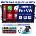 2+32G Android 13 Carplay Autoradio GPS NAVI RDS Für VW GOLF 5 6 Touran Polo