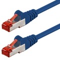 Netzwerkkabel Cat.6 blau 10m S/FTP PiMF 250MHz DSL LAN Patch-Kabel 1:1