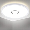 LED Deckenleuchte ultraflach Panel Deckenlampe Wohnzimmer Flur Slim weiß silber