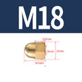 Hutmuttern M3 M4 M5 M6 M8 M10 M12 M14 - M20 Messing DIN 1587 Hutmutter Mutter