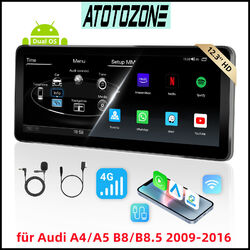 ATOTO 12.3" Android 4+64GB Apple Carplay Autoradio Für Audi A4/A5 B8/B8.5 09-16