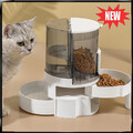 2-in-1 Hunde Katzen Wasser und Futterspender Wasserspender Futterstation DHL